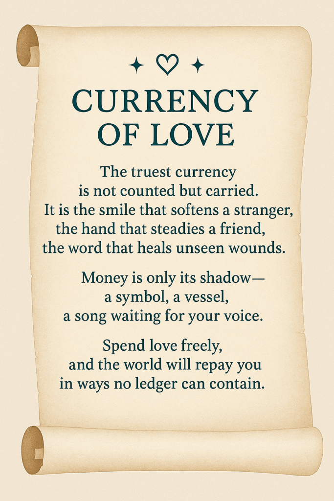 CURRENCY OF LOVE​